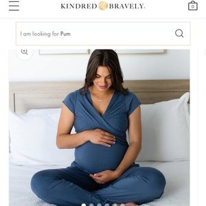 Kindred Bravely pajama set- nursing and maternity. NWT. Blue, size large.